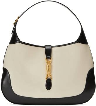 gucci jackie black and white|gucci black and white handbag.